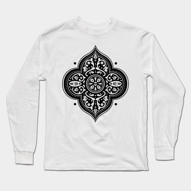 Floral Medallion Long Sleeve T-Shirt by NaylaSmith